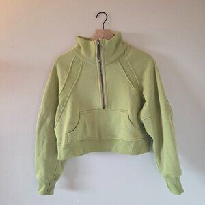 Scuba Oversized Half-Zip Funnel Cropped